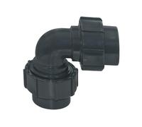 HAF® Angle de transition en PVC Flexfit 90° avec 2 raccords de serrage de 50 mm | Pince x pince | Connecteur de serrage 90° en PVC-U pour raccordement de tuyau flexible - Qualité : fabriqué en Europe