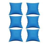 HAF® Coussin d'air de piscine 120 x 120 cm pour l'hivernage en bleu | Quantité : 6 pièces | Coussin de piscine gonflable pour couvrir la piscine en hiver | Coussin pour couverture de piscine