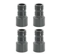 HAF® Douille de tuyau à pression en PVC avec embout de tuyau de 38 mm x manchon adhésif de 50 mm - Douille de tuyau de pression en PVC U gris - Convient pour les tuyaux de piscine et bien plus encore