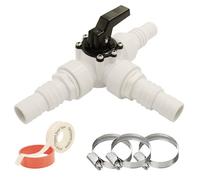 HAF® Kit de dérivation 8 pièces | Valve pour le raccordement de la pompe à chaleur de piscine | Adaptateur pour une régulation optimale du débit d'eau | Kit de raccordement avec raccord de tuyau de 32
