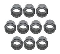HAF® Lot de 10 manchons filetés en PVC Fittings - 50 mm - Manchon de transition en PVC U gris pour raccords de tuyaux, tuyaux de piscine, etc. - Qualité : fabriqué en Europe - Quantité : 10 pièces