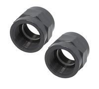 HAF® Lot de 2 manchons filetés en PVC avec 2 filetages intérieurs de 2" | Manchon de transition en PVC U gris pour raccords de tuyaux, tuyaux de piscine, etc. | 5,7 cm | Qualité : fabriqué en Europe