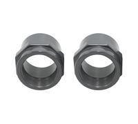 HAF® Lot de 2 manchons filetés en PVC Fittings - 63 mm - Manchon de transition en PVC U gris pour raccords de tuyaux, tuyaux de piscine, etc. - Qualité : fabriqué en Europe - Quantité : 2 pièces