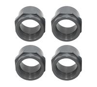 HAF® Lot de 4 manchons filetés en PVC Fittings 50 mm - Manchon de transition en PVC U gris pour raccords de tuyaux, tuyaux de piscine, etc. - Qualité : fabriqué en Europe - Quantité : 4 pièces
