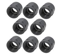 HAF® Lot de 8 manchons filetés en PVC avec 2 filetages intérieurs de 2" | Manchon de transition en PVC U gris pour raccords de tuyaux, tuyaux de piscine, etc., 5,8 cm | Qualité : fabriqué en Europe