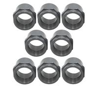 HAF® Lot de 8 manchons filetés en PVC Fittings - 63 mm - Manchon de transition en PVC U gris pour raccords de tuyaux, tuyaux de piscine, etc. - Qualité : fabriqué en Europe - Quantité : 8 pièces