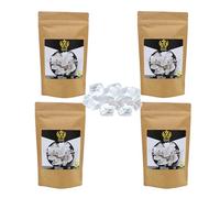 HAF® Morceaux de sel blanc Halit 4 kg | Gros morceaux de sel gemme sans additifs et naturels de la gamme Salt au Pakistan | Pierres de sel | Morceaux de saumure | Taille : 2-5 cm | Quantité : 4 x 1 kg