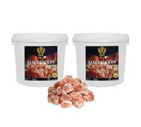 HAF® Morceaux de sel rose 10 kg | Gros sel gemme sans additifs et naturels de la gamme Salt au Pakistan | Pierres de sel | Morceaux de saumure | Dimensions : 2 à 5 cm | Quantité : 2 x 5 kg dans des