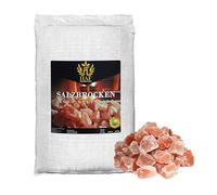 HAF® Morceaux de sel rose 25 kg | Gros sel gemme sans additifs et naturels de la gamme Salt au Pakistan | Pierres de sel | Morceaux de saumure | Dimensions : 2-5 cm | Quantité : 1 x 25 kg en sac