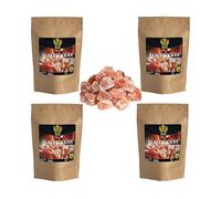 HAF Morceaux de sel rose 4 kg | Gros sel gemme sans additifs et naturels de la gamme Salt au Pakistan | Pierres de sel | Morceaux de saumure | Dimensions : 2-5 cm | Quantité : 4 x 1 kg en sachet