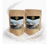 HAF Sels de bain Mer Morte de qualité supérieure de Jordanie (2 sachets de 1 kg) - Sel de mer naturel grossier pour bien-être et soulager le stress - Sel minéral pour le bain et les soins du corps en