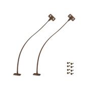 Hafele America Lot de 2 limiteurs d'ouverture pour portes de meubles - Support rabattable en plastique marron - Porte d'armoire silencieuse - Ferrure de meuble stable et facile à monter