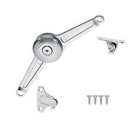 HAFELE Duo Standard Support de retenue à rabat Stay Lift Systèmes Garniture pour portes à rabat, petit loquet pour Mueble Mobile Porte en bois, cadres amortisseur Charnières Nickelé 1 pièces