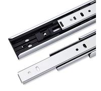 HAFELE Sortie Totale Coulisses pour Tiroirs 400mm avec Amortisseur Tampon Soft Close Roulement à Bille Coulisse à Billes Extension Totale d'armoire de Cuisine Capacité de Charge 35kg (1 Paire)