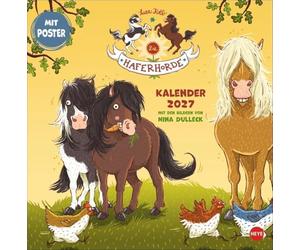 Haferhorde Broschurkalender 2027: Der Monatskalender zur beliebten Buchreihe von Suza Kolb, mit Bildern von Nina Dulleck, perfekt fürs Kinderzimmer. ... mit dem Wandplaner im Format 29,5 x 30 cm