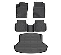 HAFIDI® Ensemble complet de tapis de sol et revêtement de coffre pour Honda Civic, coupé et berline et type R 2022-2024 (2ème rangée avec port USB - Ne convient pas pour hayon) - En TPE toutes saisons