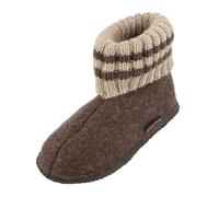 HAFLINGER 631051 Hausschuhe, H?ttenschuhe Paul, braunmeliert, GR 38