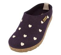 HAFLINGER 741031 Grizzly Cuoricini Chaussons Femme, Pointure:40 EU, La Couleur:Violet