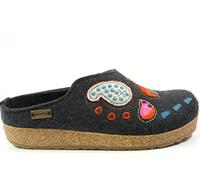 HAFLINGER 751006 Grizzly India, Chaussons pour Femme, Pointure:40 EU, La Couleur:Gris