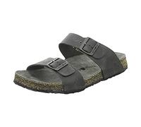 HAFLINGER Bio Andrea Sandales en cuir non doublées, Anthracite 841, 44 EU