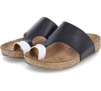 Haflinger Bio Anka sandale en cuir confortable pour femme sandale à glissière sandale à orteils lit de pied en liège Gr.37-42 noir-EUR 39