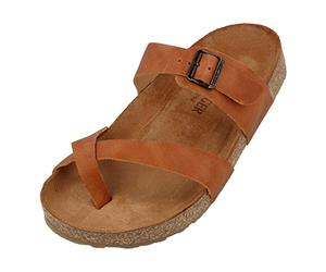 HAFLINGER Bio Juno Sandales en cuir unisexe avec semelle en liège, 46 EU