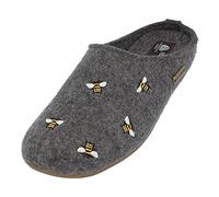 HAFLINGER Chaussons Femme Everest Api 484016, Pointure:41 EU, La Couleur:Gris