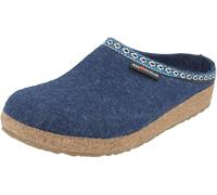 HAFLINGER Chaussons Mixte Adulte Grizzly Franzl 711001, Pointure:39 EU, La Couleur:Bleu