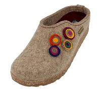 HAFLINGER Chaussons pour Femme Grizzly Kanon 731024, Pointure:41 EU, La Couleur:Beige