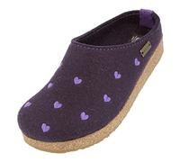 HAFLINGER Chaussons pour Femmes Grizzly Cuoricini 741031, Pointure:41 EU, La Couleur:Violet