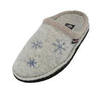 HAFLINGER Chaussons unisexes en tissu Walkstoff, Gris pierre, 45 EU