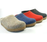 Haflinger Chaussures Femmes Pantoufles Laine Grizzly Torben 713001, Taille:44 EU, Couleur:Rouge