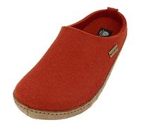HAFLINGER Emils Toffel Chaussons en feutre avec semelle en cuir Unisexe, Renard, 44 EU