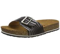 HAFLINGER Femme Bio Gina Mules Sandales en T, Noir, 42 EU