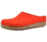 Haflinger Femmes Pantoufle En Feutre Clog Broderie Grizzly Mikado 741040