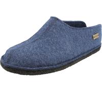 Haflinger Femmes Pantoufles en feutre de laine pour hommes Flair Smily 311013, Taille:48 EU, Couleur:Bleu