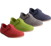 Haflinger Femmes Pantoufles Homme Slipper Everest Focus Laine 481056, Taille:44 EU, Couleur:Bleu