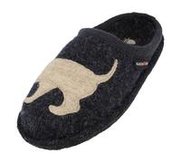 HAFLINGER Flair Dackel 313021 Chaussons Femme, Pointure:41 EU, La Couleur:Bleu