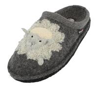HAFLINGER Flair Lamby Chaussons en laine laminée Agneau, anthracite, 43 EU