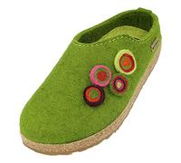 HAFLINGER Grizzly Kanon Damenschuhe Pantoletten Hausschuh Grün Freizeit, Pointure:EUR 36