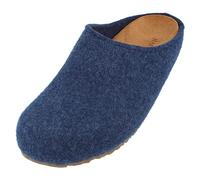 HAFLINGER Grizzly Michl Chaussons en feutre avec semelle en caoutchouc, Jeans 472, 39 EU