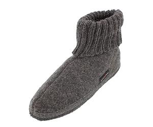 Haflinger Hüttenschuh Karl, Chaussons montants mixte enfant , Gris (4 Anthrazit) - 23
