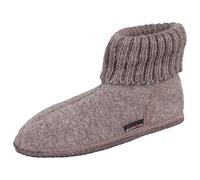 HAFLINGER Karl 631047-46 Chaussons en laine beige chiné, taille 36