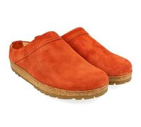 HAFLINGER Malmö Sabot élégant en cuir avec semelle en caoutchouc et semelle en liège et latex, orange rouille, 41 EU