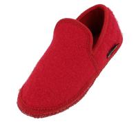 HAFLINGER Mocassins pantoufles en laine unisexe, Rubis, 39 EU