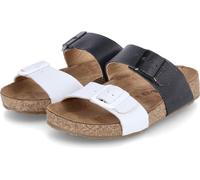 Haflinger Mules femme ANDREA Noir Blanc Cuir lisse Taille : 41