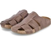 Haflinger Mules homme BIO PIUS Marron foncé cuir lisse aspect usé Taille : 43