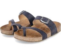 Haflinger Mules pour femmes JUNO bleu foncé cuir lisse Taille : 36