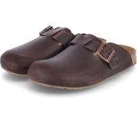 Haflinger Mules pour homme PORTO Marron foncé Cuir lisse Aspect usé Taille : 46