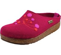 Haflinger Pantoufle femme broderie pantoufle feutre Grizzly Amaya 751009, Taille:40 EU, Couleur:Rouge